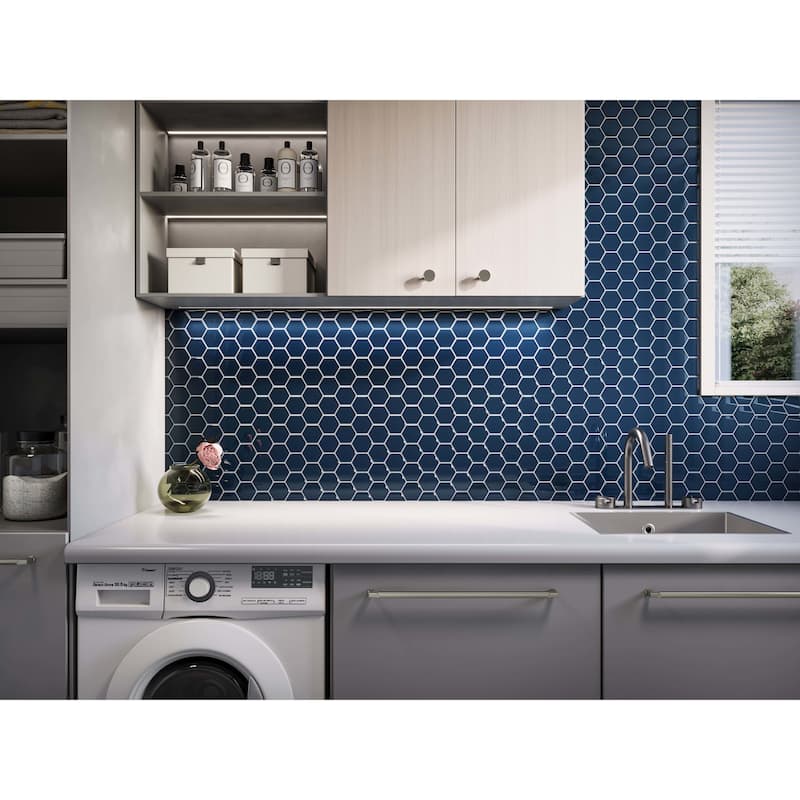 Cruz Bay Studio MKT2853 3" Beehive - 10" x 12" Geometric Wall Tile -