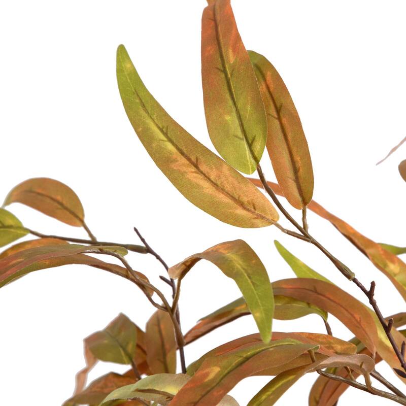 Artificial Eucalyptus Potted Tree - 5' - Orange and Green