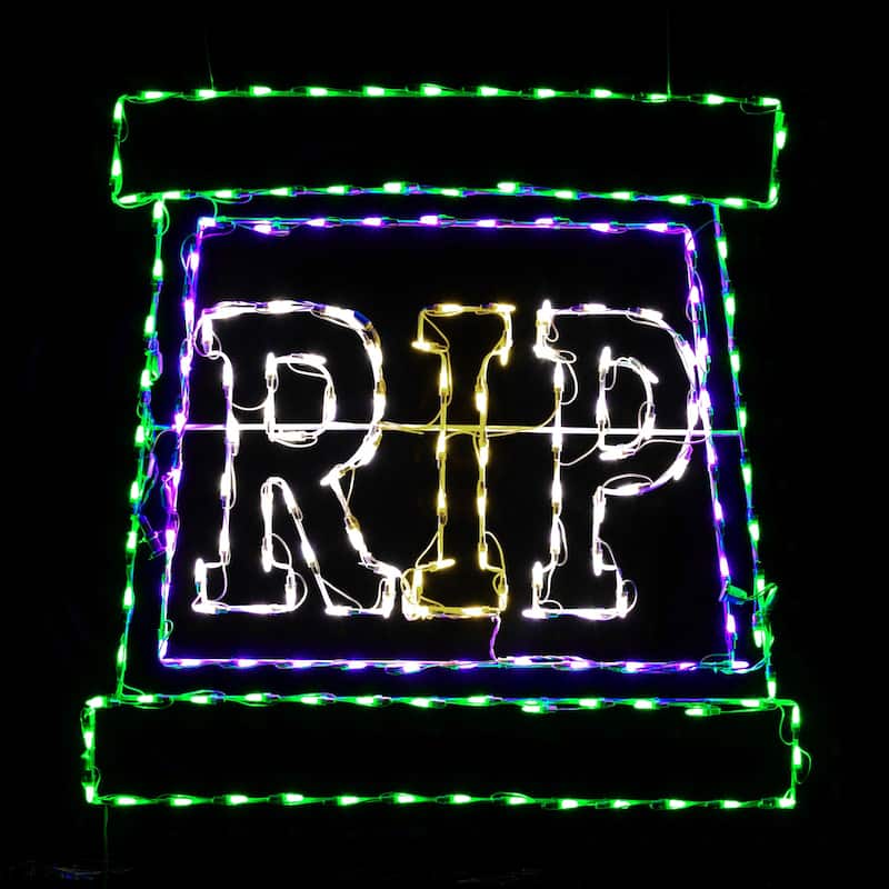 Halloween LED Rest in Peace Tombstone 36 inches