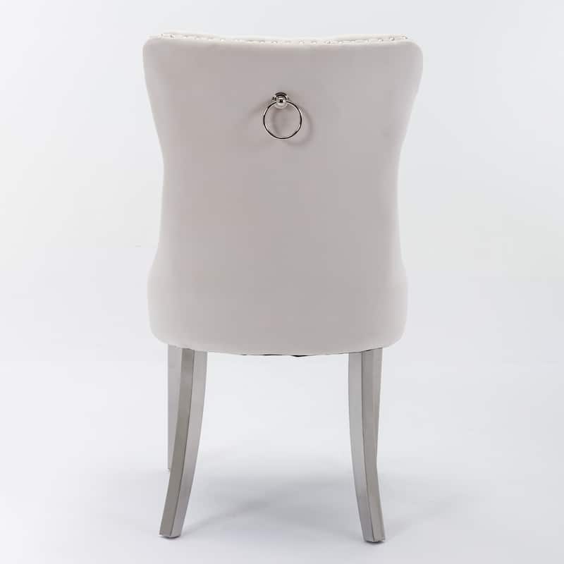 Contemporary Velvet Upholstered Dining Chair