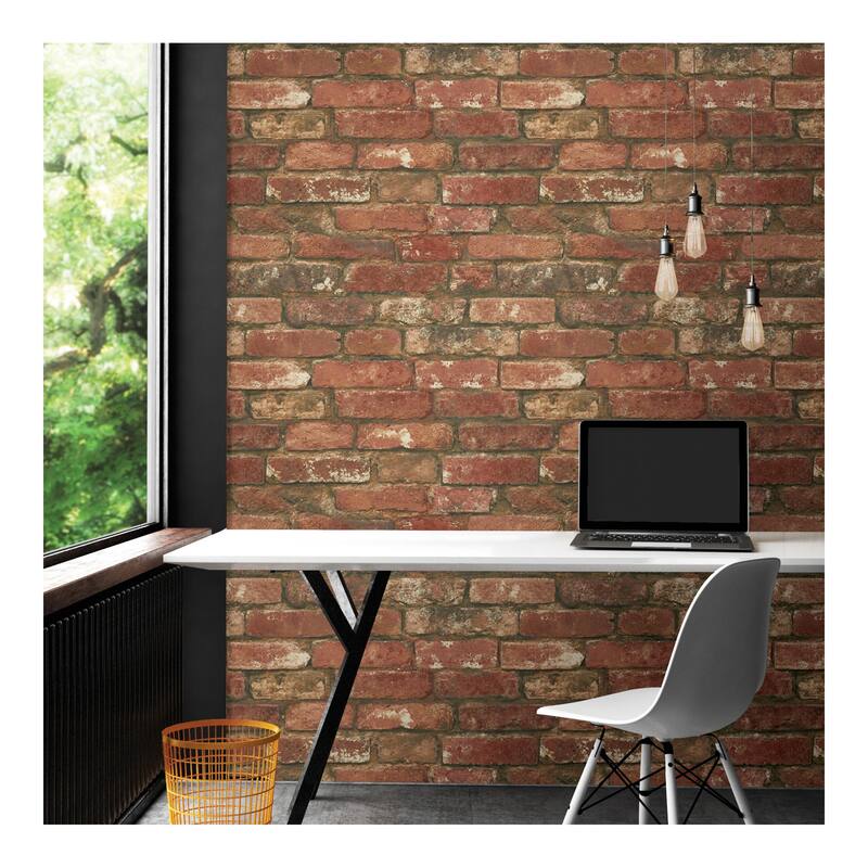 NuWallpaper West End Brick Peel & Stick Wallpaper - 216in x 20.5in x 0.025in