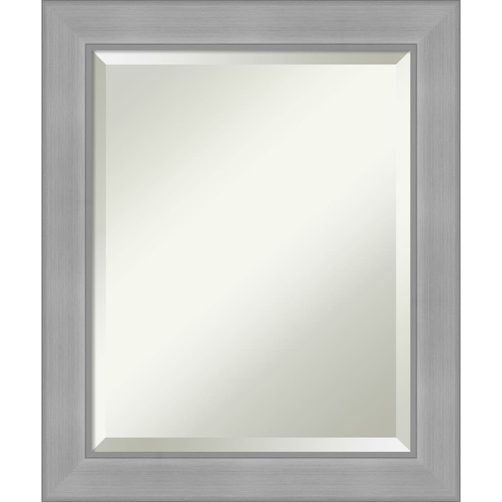 Beveled Wall Mirror - Vista Brushed Nickel Frame - Vista Brushed Nickel