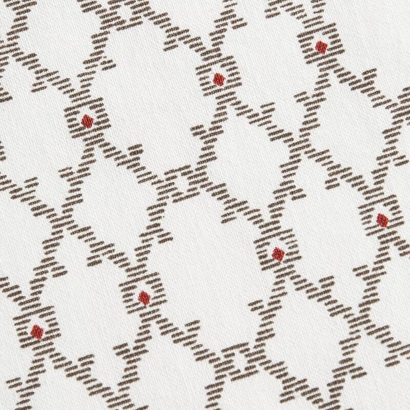 INK+IVY Imani Cotton Printed Shower Curtain with Chenille