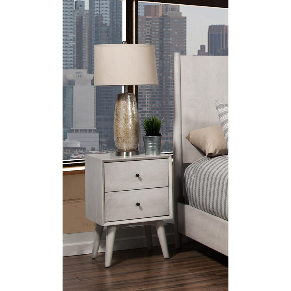 Alpine furniture flynn outlet 2 drawer nightstand