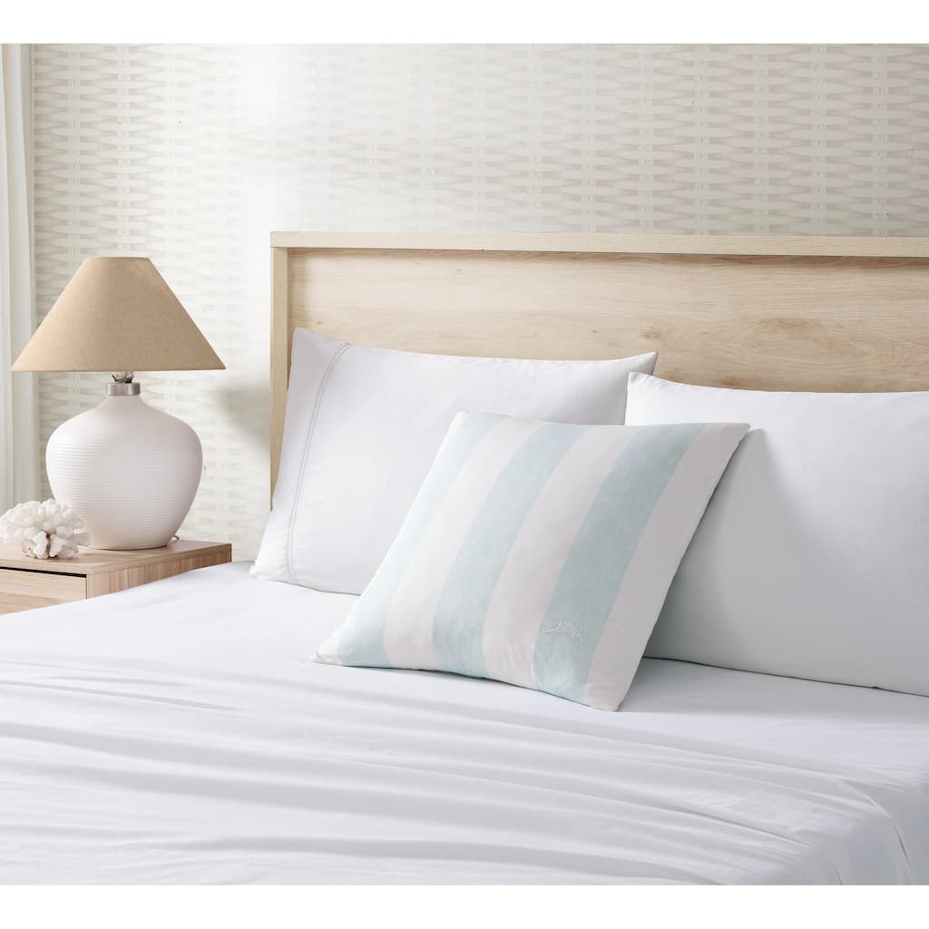 Tommy Bahama Awning Stripe Cotton Throw Pillow