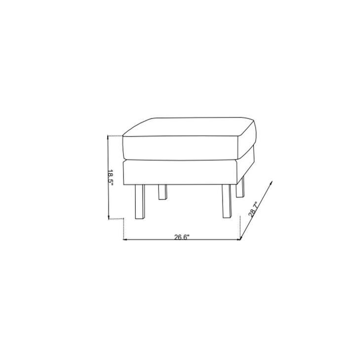 Upholstered Ottoman Rectangular Bench Footrest Stool Coffee Table Footrest Stool Coffee Table