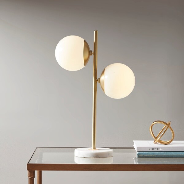 round gold lamp