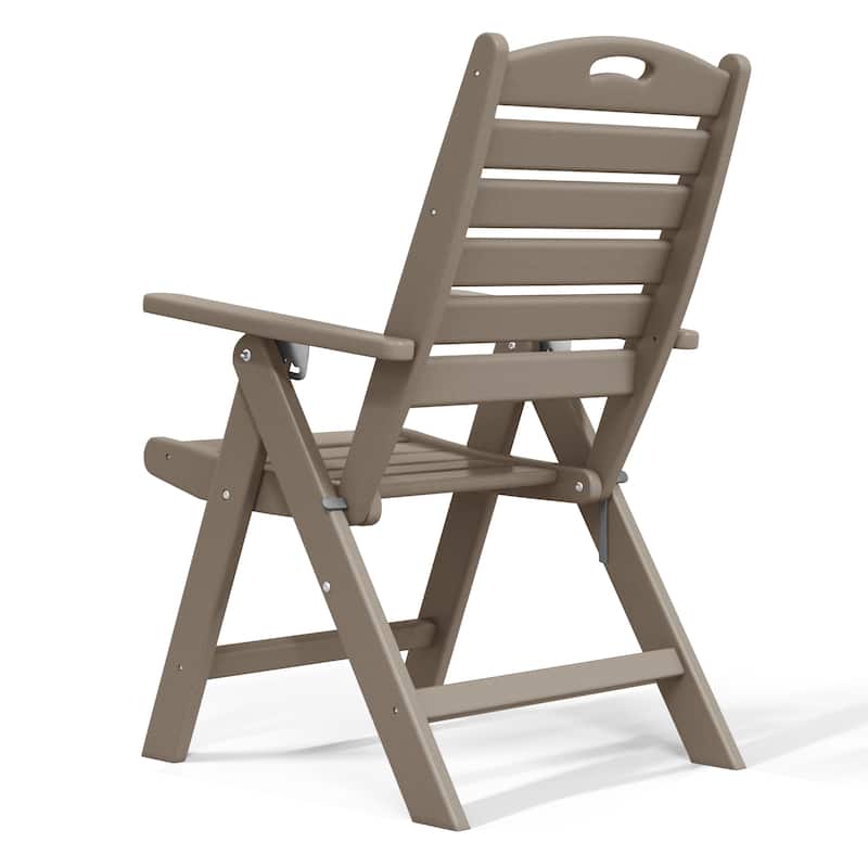 Laguna Foldable Highback Patio Dining Chair with Adjustable Recline Feature