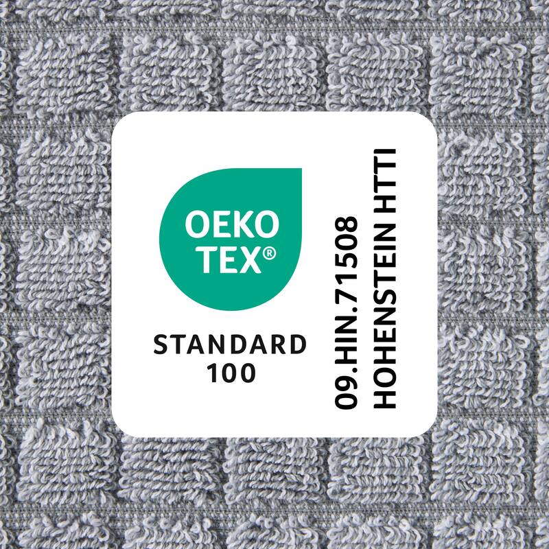 TOWN & COUNTRY EVERYDAY 4-Piece Textured Windowpane Washcloth Set, 13x13-Inch, 100% Cotton - 13"x13"