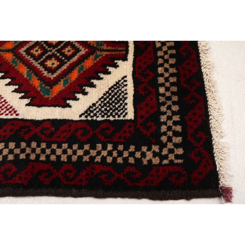 ECARPETGALLERY Hand-knotted Teimani Cream Wool Rug - 3'3 x 6'2