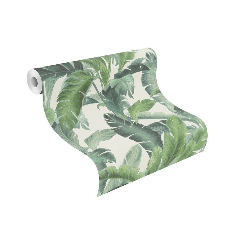 Rasch Orissa Green Palm Frond Wallpaper - 20.5 x 396 x 0.025