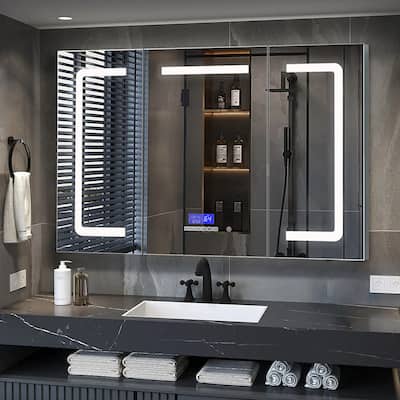 Lesina 48 in. Surface-Mount LED Mirror Medicine Cabinet with Defogger