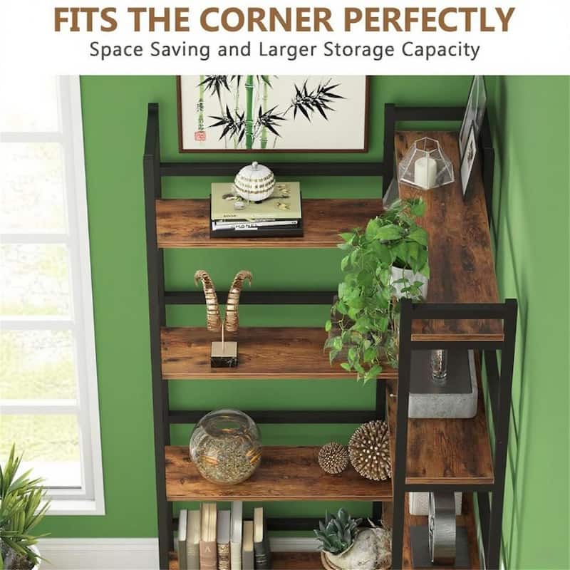 Unique Corner 8-Tier Open Shelf