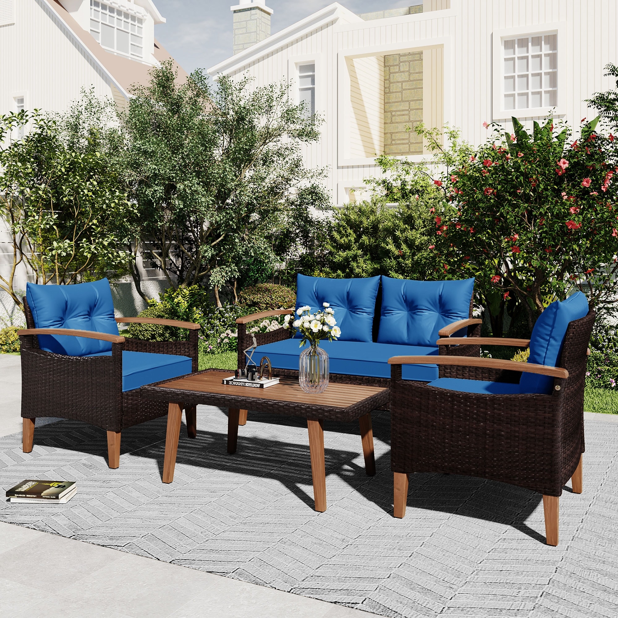 4 seater sales sofa set garden