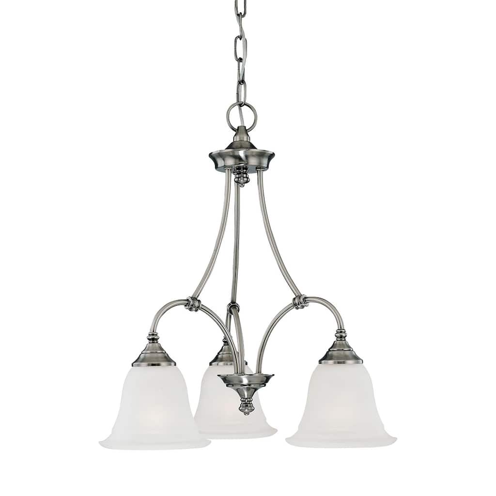 Elk Home Harmony Satin Pewter With White Glass Chandelier
