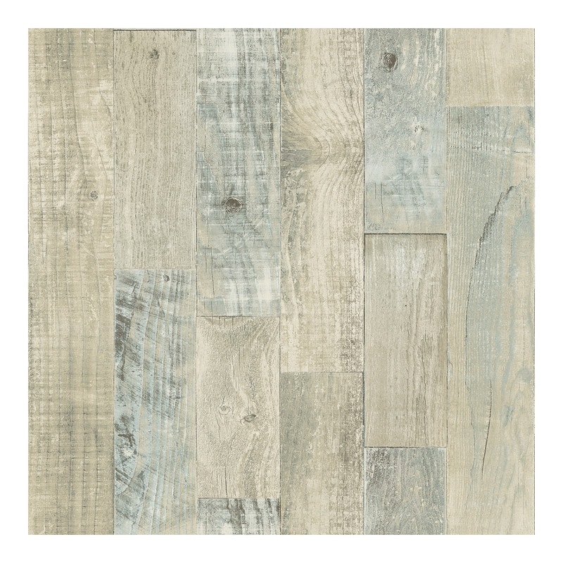 Chesapeake Chebacco Beige Wooden Planks Wallpaper - 20.5 x 396 x 0.025