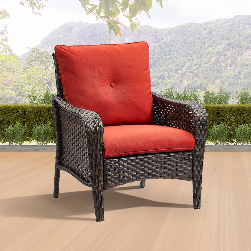 Gymojoy Outdoor Patio Chair with Deep Seating and Cushion (set of 2)