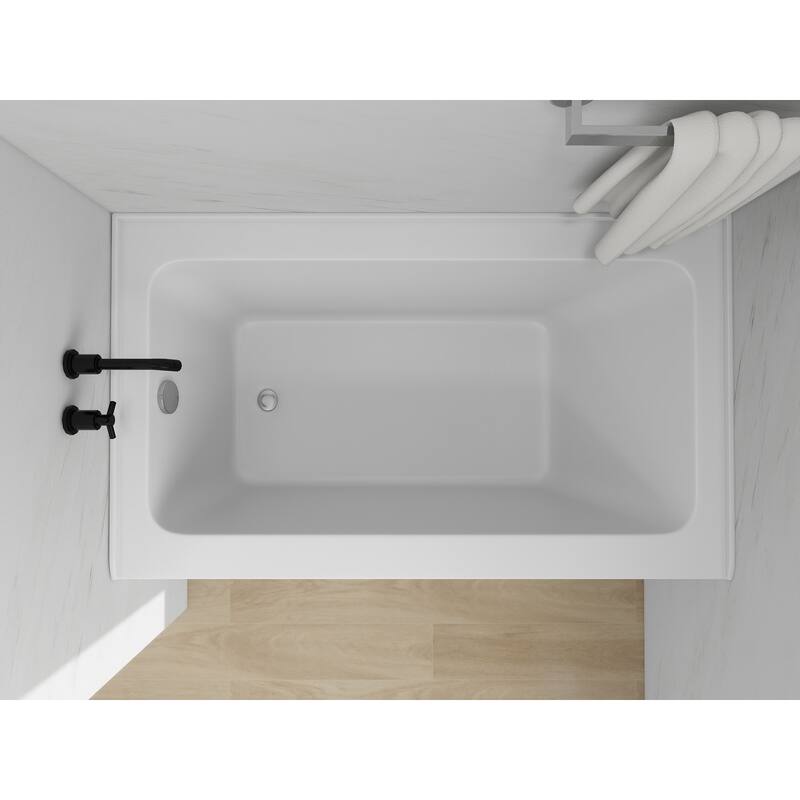 Vanity Art Alcove Soaking Acrylic Bathtub