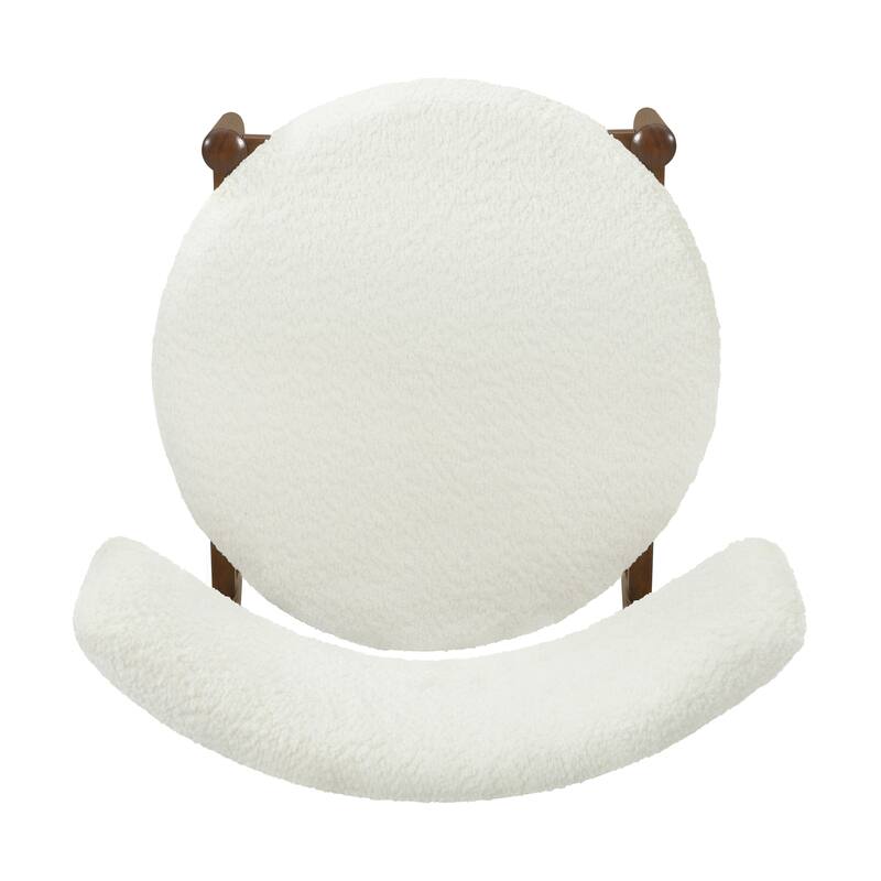 Dining Chairs Set of 2, Upholstered Kitchen Chairs with Wood Frame, Mid-Century Modern Armless Accent Chair