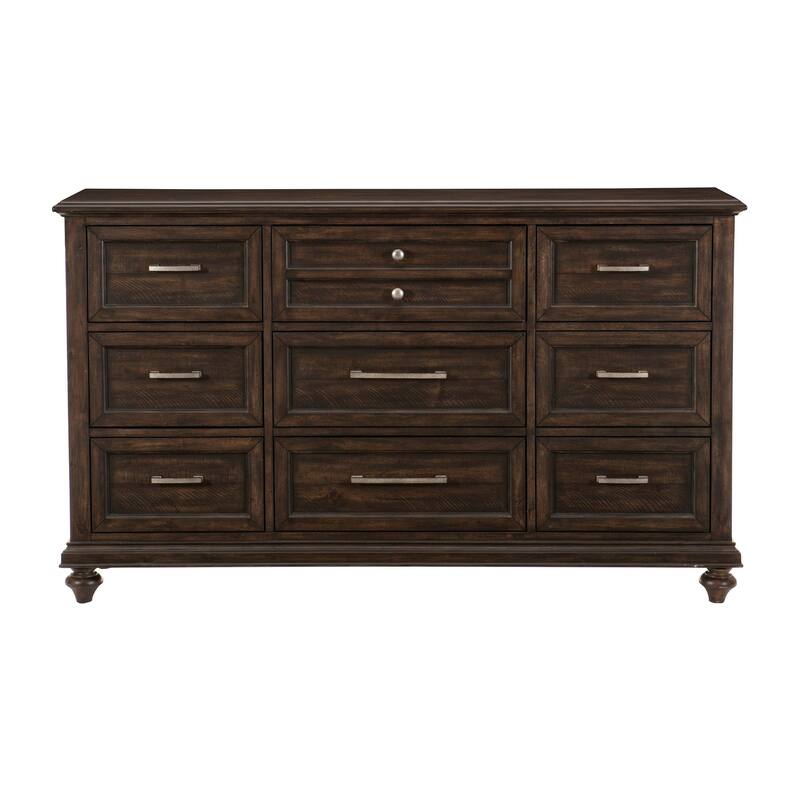 Transitional Bedroom 5pc Set Driftwood Charcoal Finish