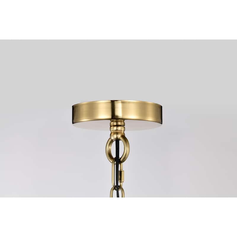 Wyatt 24 Inch Clear Glass Chandelier 5 Light - N/A