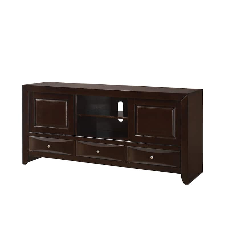 Priscella 6 Piece Dark Cherry Storage Platform Bedroom Set
