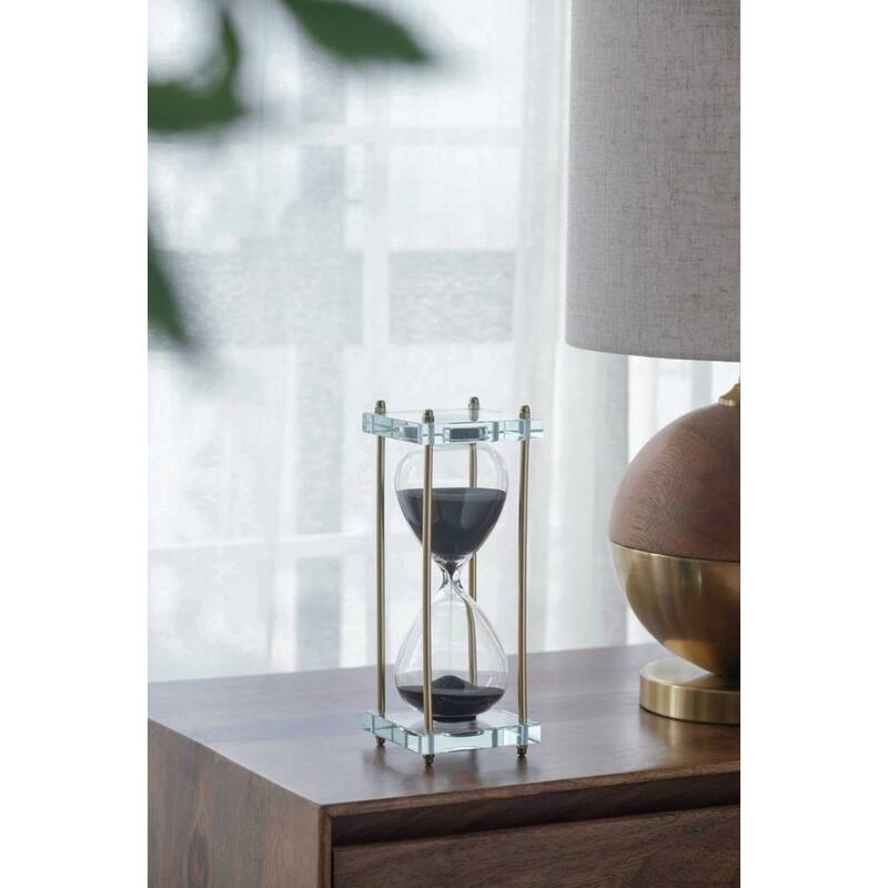 30-Minute Tabletop Hourglass - 10" - Black