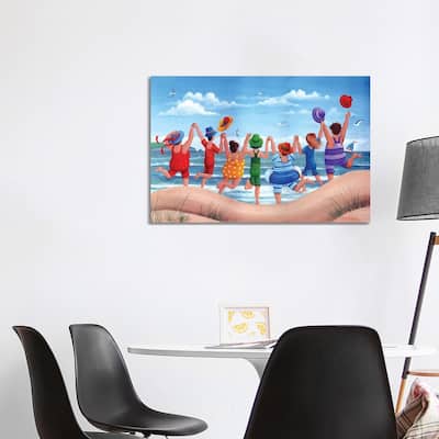 iCanvas "Beach Party Rainbow Scene" by Peter Adderley Canvas Print