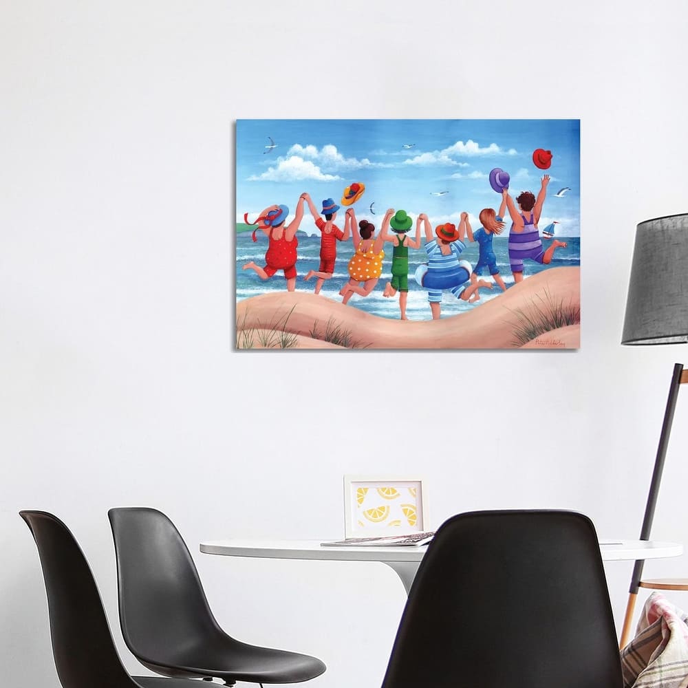 iCanvas "Beach Party Rainbow Scene" by Peter Adderley Canvas Print