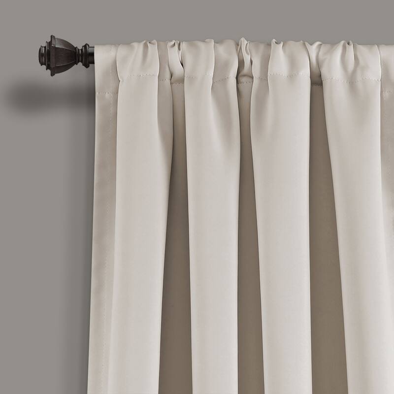 Lush Decor Insulated Rod Pocket Blackout Window Curtain Panel Pair