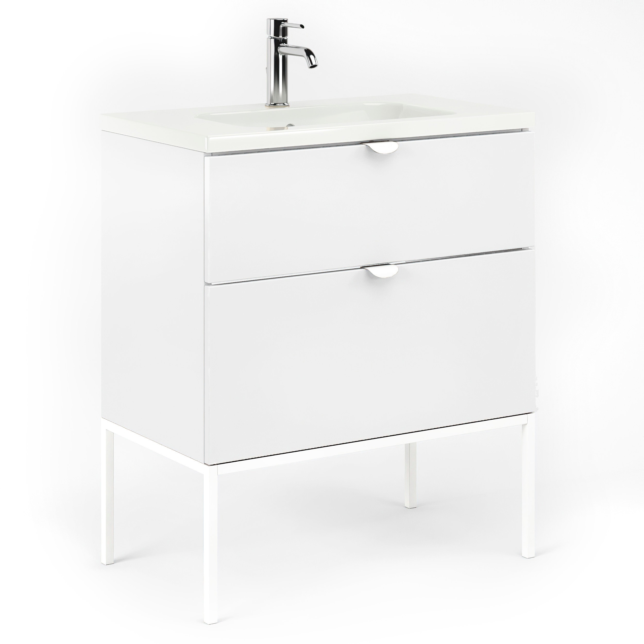 32 Bathroom Vanity Cabinet Ceramic Sink Set Aspen W32 X H35 X D18 In Rhd White Overstock 31519405