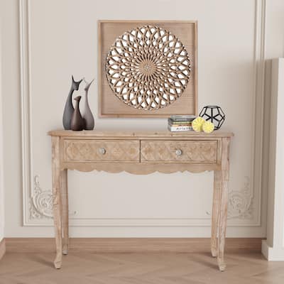 42" Console Table and Accent Wall Mirror Set