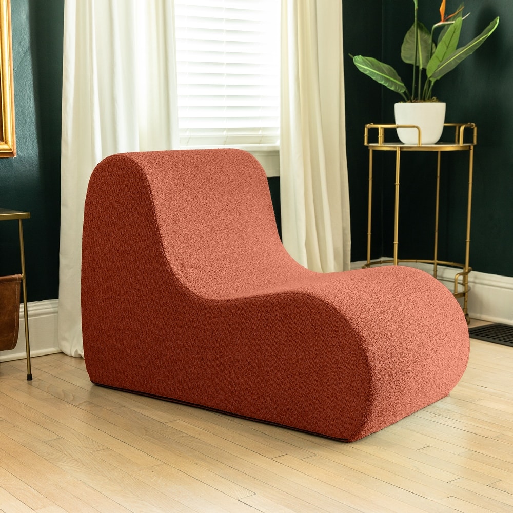 Jaxx Uptown Modern Armless Accent Chair, Boucle