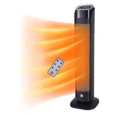 WarmWave 30" Deluxe Digital Ceramic Tower Heater with Remote Control