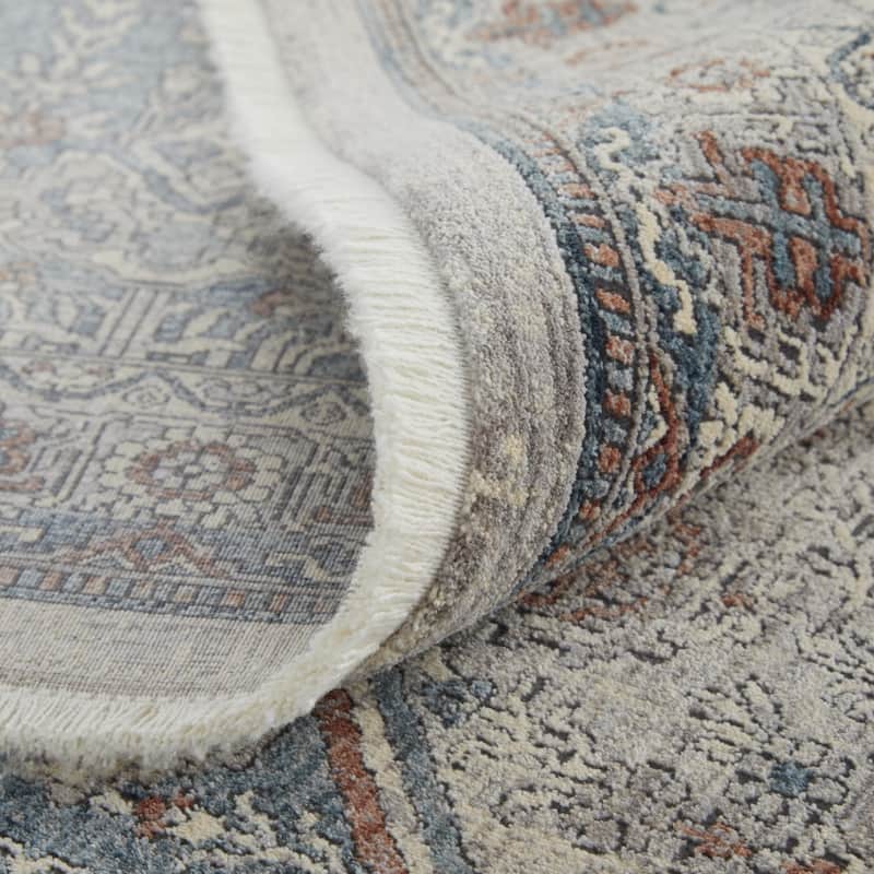 Wekuy Power Loomed Floral Stain Resistant Area Rug By HomeRoots - 12' Runner