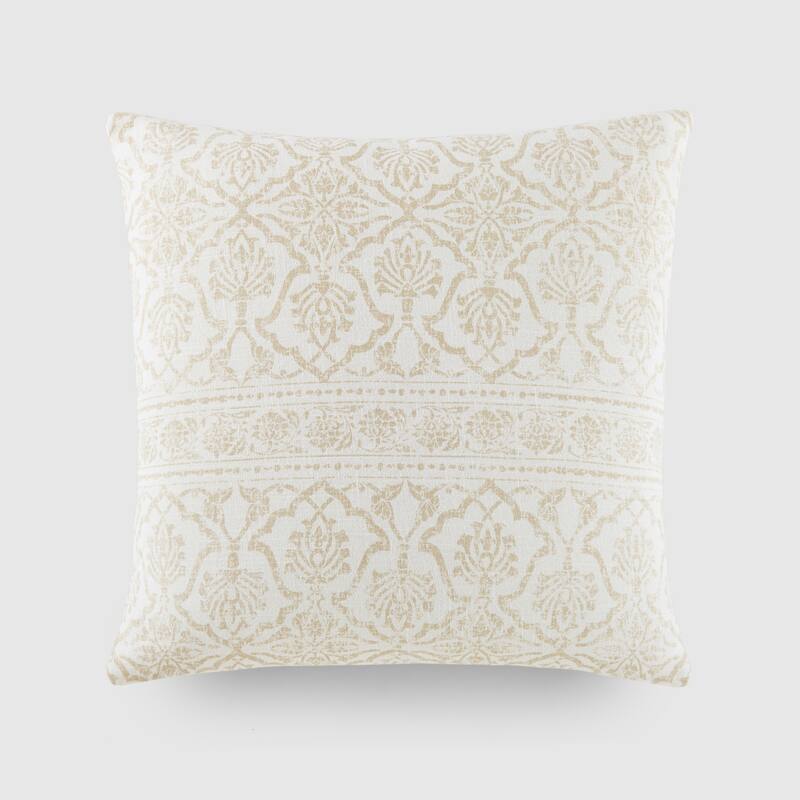 Elegant Patterns Cotton Decor Throw Pillow in Antique Floral