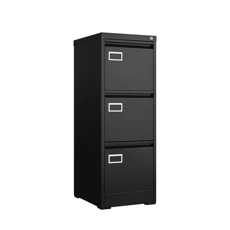 3 Drawer File Cabinet with Lock,Two Drawer Filing Cabinet,Vertical Metal File Cabinet for Home Office Organizer Storage Cabinet