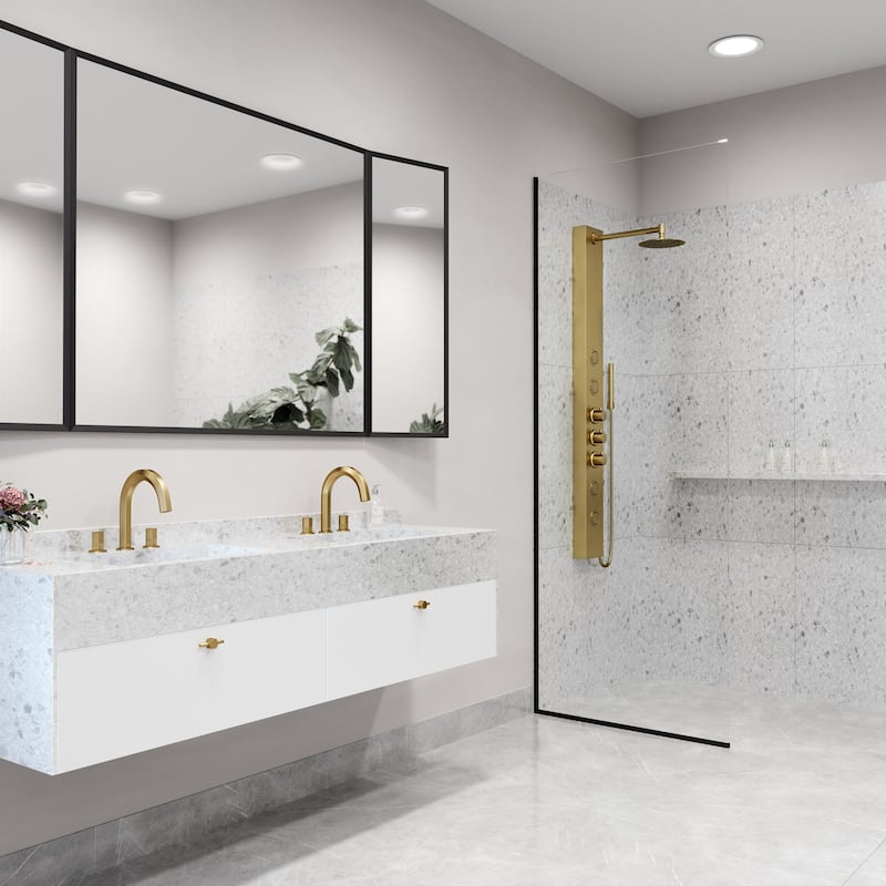 VIGO Ellington 59" H x 6" W 4-Jet Shower Panel with Round Shower Head