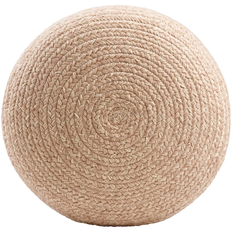 Livabliss Entwined Modern & Contemporary Solid Color Pouf