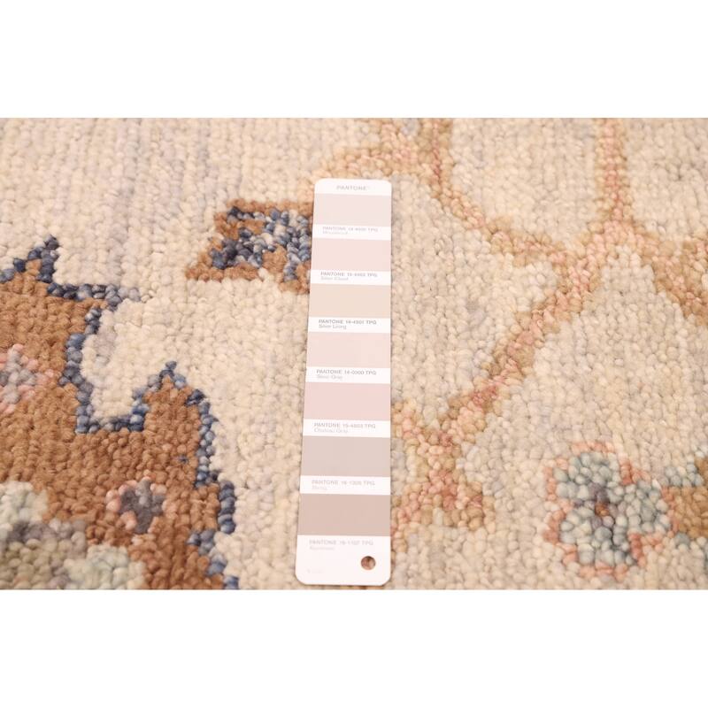 ECARPETGALLERY Hand-knotted Jules Serapi Light Grey Wool Rug - 9'10 x 13'9