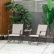 preview thumbnail 11 of 26, Outsunny 3-pc. Outdoor Sling Fabric Gliding Rocker Chairs w/ Table