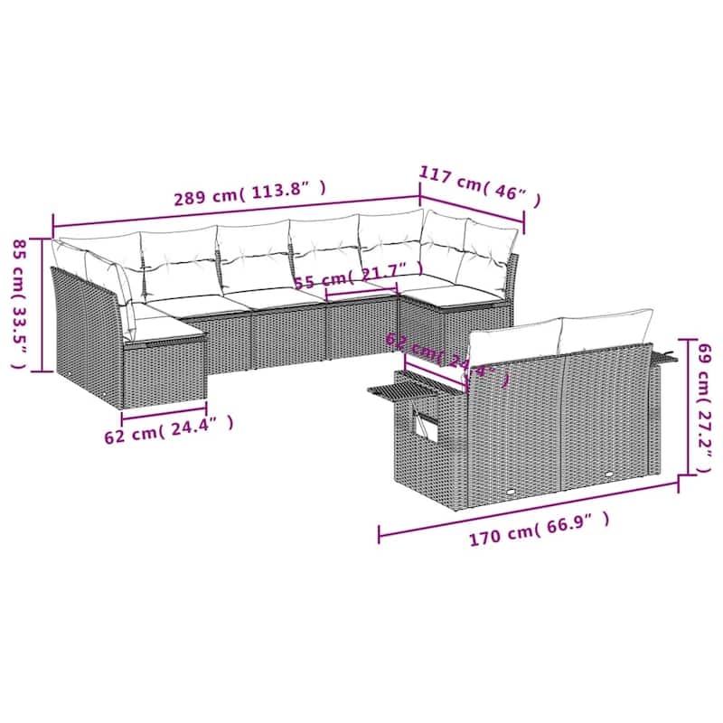 vidaXL Garden Sofa Set