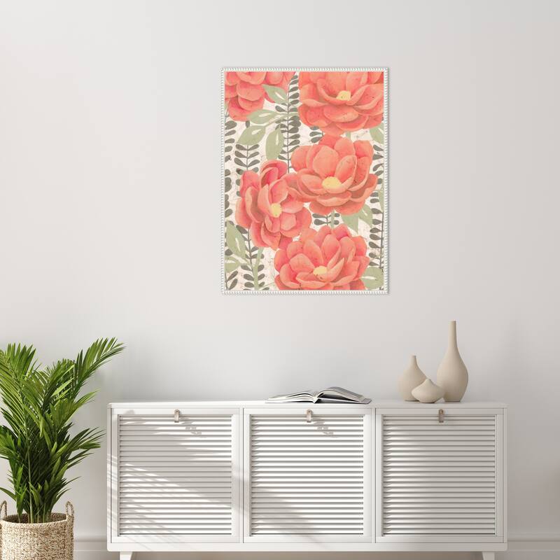 Summer Gardens No. 1 by Grace Popp Framed Canvas Wall Art Print