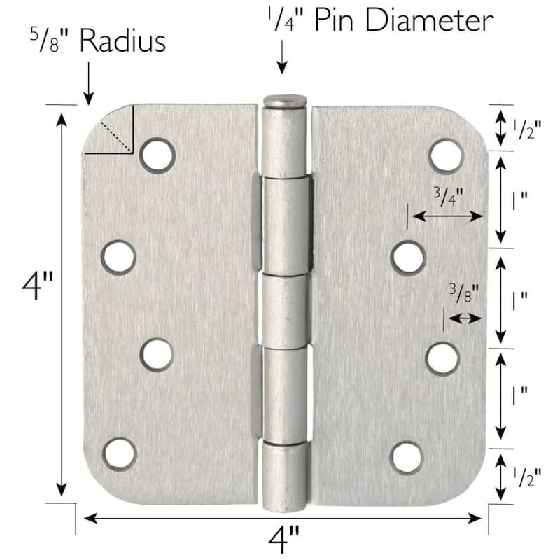 Design House 189704 4" x 4" Plain Bearing 5/8" Radius Corner Surface