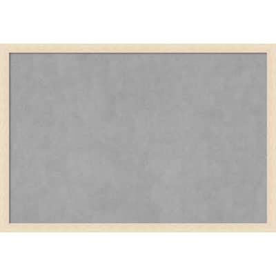 Amanti Art Woodgrain Stripe Blonde Framed Magnetic Board