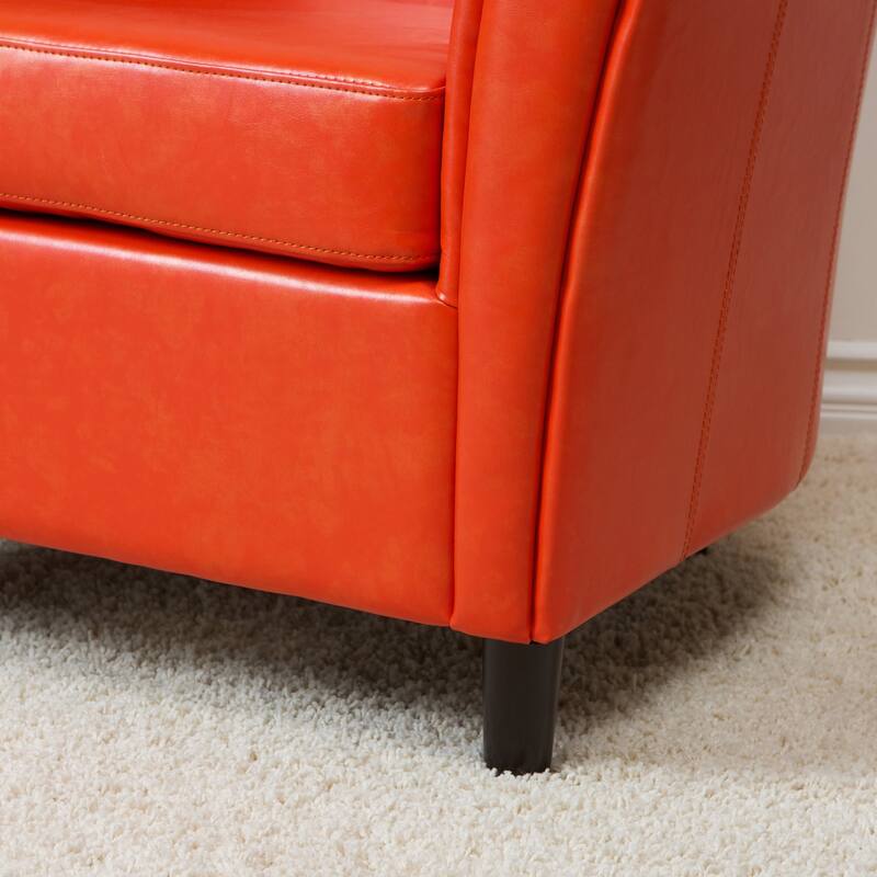 Napoli Transitional Bonded Leather Club Chair by Christopher Knight Home