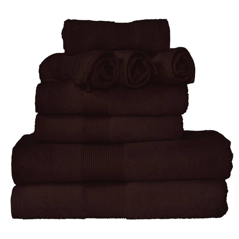Fabstyles Premium Quality 8 Piece 600 GSM Zero Twist Cotton Towel Set