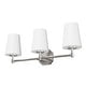 preview thumbnail 2 of 8, Hunter Nolita Vanity Wall Light - Bathroom - Contemporary, Transitional - White Glass Shades - Damp Rated!