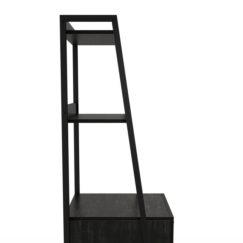 DH BASIC Contemporary Iron 2-Drawer Bookshelf with File Cabinet by Denhour