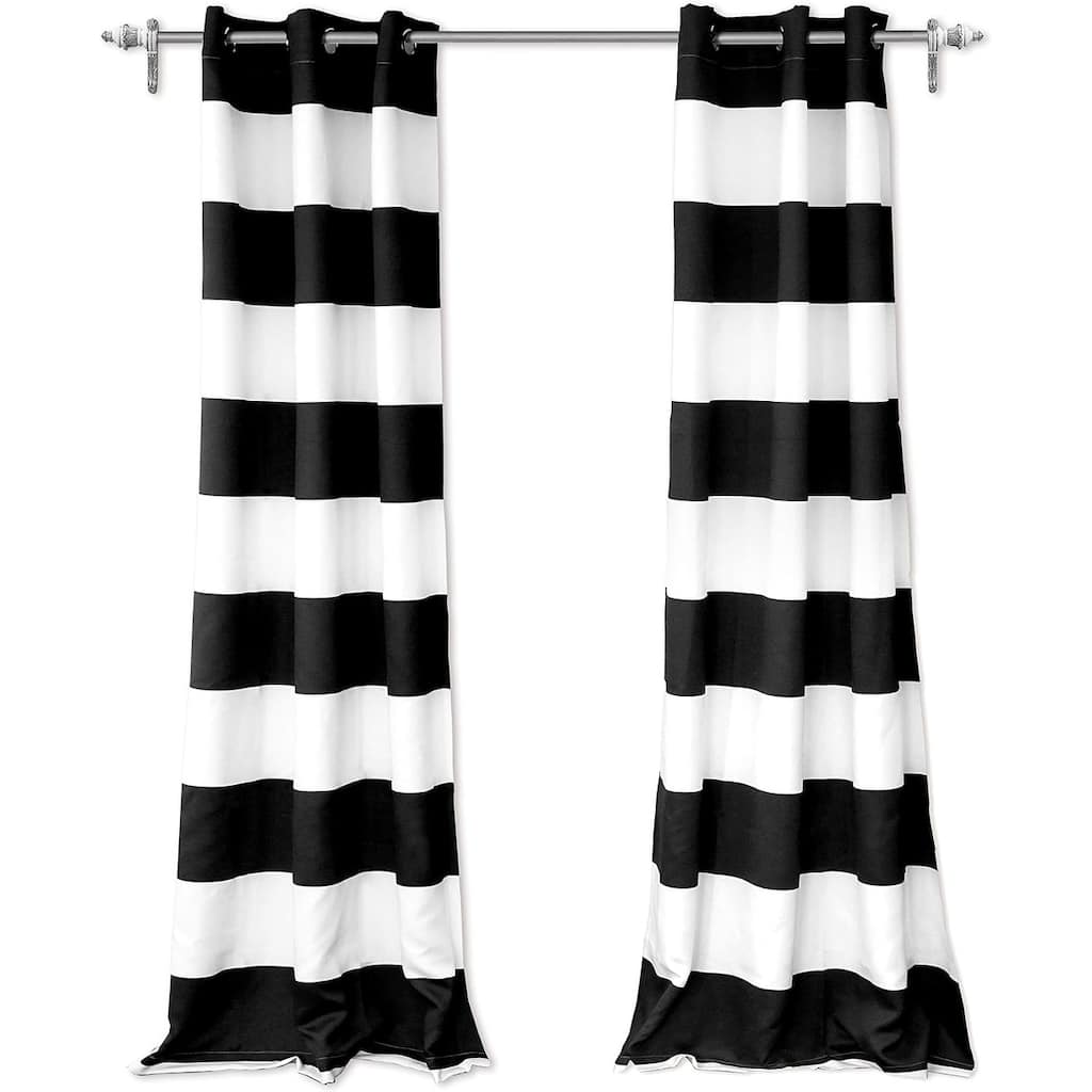 DriftAway Mia Woven Stripe 100% Blackout Thermal Insulated Window Curtain